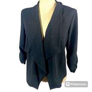 MOA Ruched sleeve open blazer Size larger